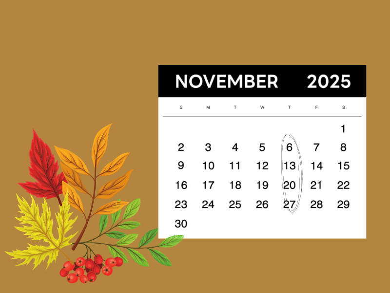 玉造にあるラッキーヨガ2025年11月のレッスンスケジュール