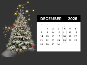 ラッキーヨガ2025年12月のレッスン開催日