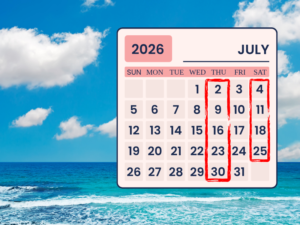 ラッキーヨガ2026年７月レッスンスケジュール